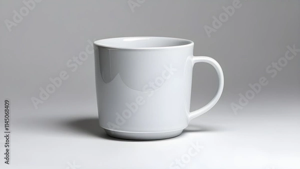 Fototapeta High-resolution PNG format ceramic coffee mug with a simple design isolated on a clear background, perfect for product presentation and branding