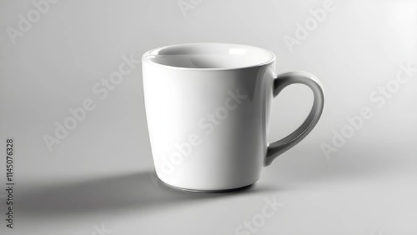 Fototapeta High-resolution PNG format ceramic coffee mug with a simple design isolated on a clear background, perfect for product presentation and branding