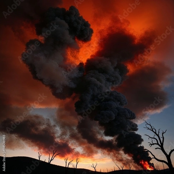 Obraz fire in the sky