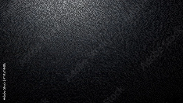Fototapeta Durable and sleek black leather texture background, textured, fashion, glossy