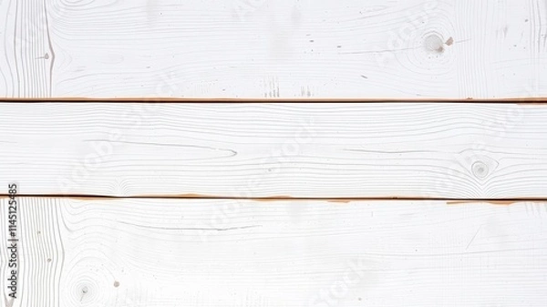 Fototapeta White wooden boards with a rustic, weathered texture perfect for backgrounds or mockups, plank, blank