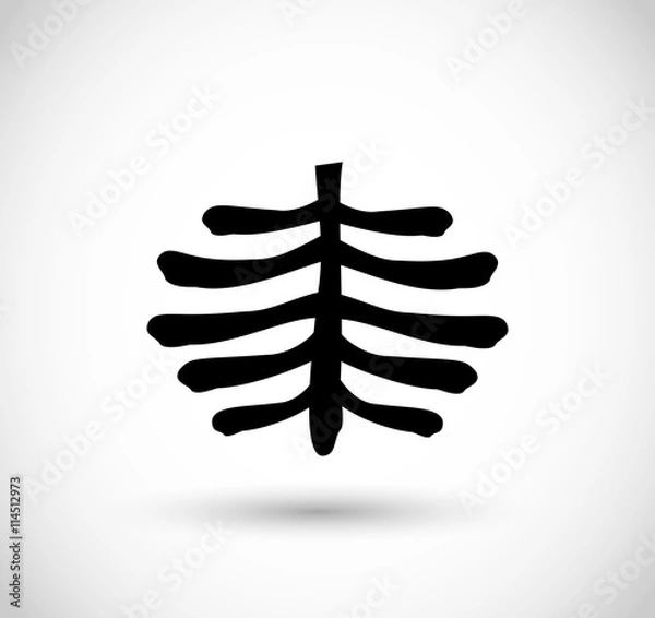Fototapeta Chest bones - cage icon vector