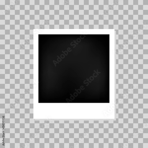 Obraz Photo frame retro vintage. Photo frame isolated on a background. Frame mock up. Photo frame on plaid background