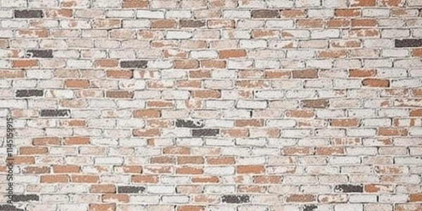 Fototapeta White brick wall background with clean and modern design, brick wall, construction, urban