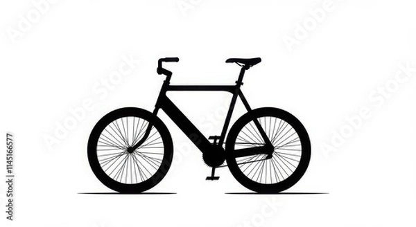 Fototapeta Cycle black and white Silhouette isolated background, Silhouette of a carbon fiber road racing bicycle