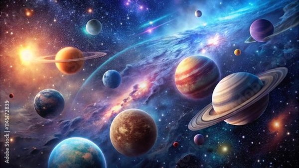 Fototapeta Planet with space