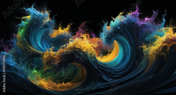 Obraz Vagues abstraites multicolores