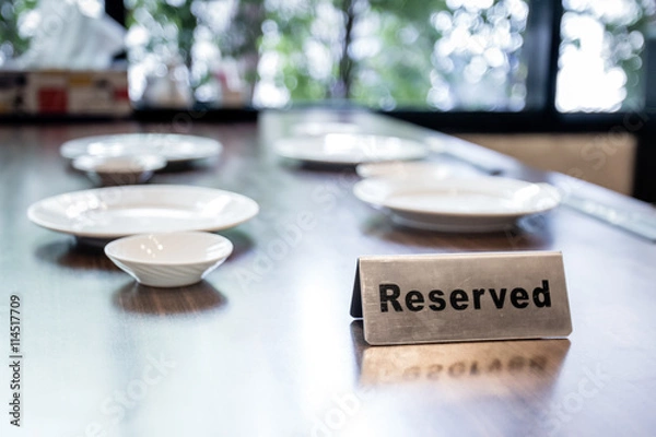 Obraz Reserver sign on the table