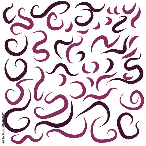 Fototapeta seamless pattern with Purple spirals