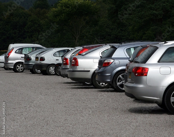 Obraz srebrny parking