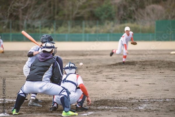 Fototapeta 高校野球試合風景