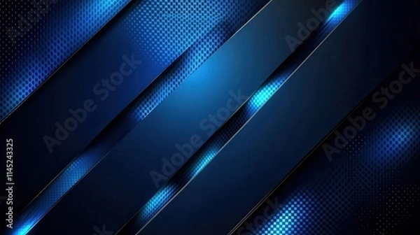 Obraz Abstract Blue Diagonal Stripes Background Design