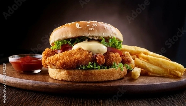 Obraz burger with fries