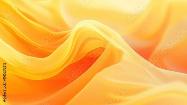 Fototapeta Abstract Orange and Yellow Swirling Fabric Design
