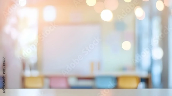 Obraz Teacher standing at a whiteboard AI generated illustration