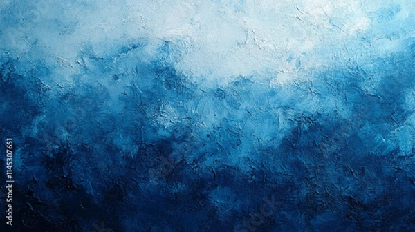 Fototapeta watercolor background in dark blue with chaotic, grunge texture, symbolizing turbulence, confusion, and deep emotions, ideal for banners or backgrounds conveying intensity and complexity