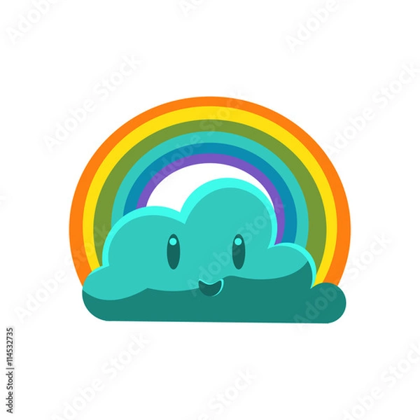 Fototapeta Cloud With Rainbow Arch