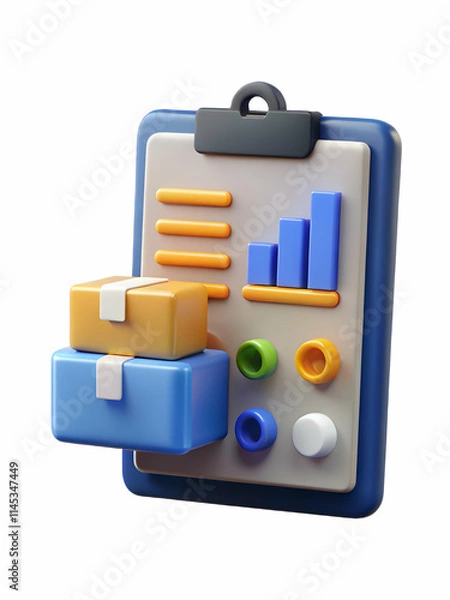 Fototapeta Macro View Logistics Cost Dashboard Financial Reports Close-Up Business Analysis