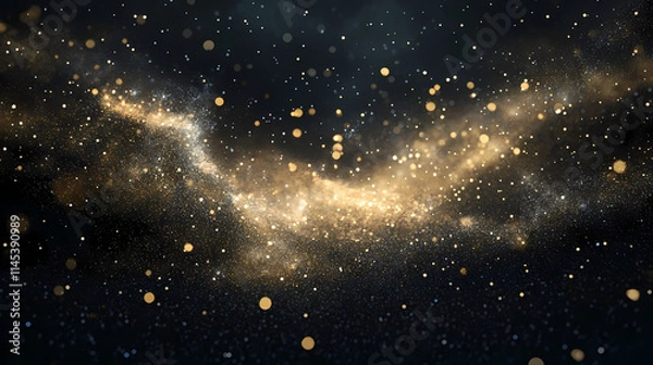 Fototapeta Celestial constellation map depicting stars and cosmic dust in space. Constellation. Illustration