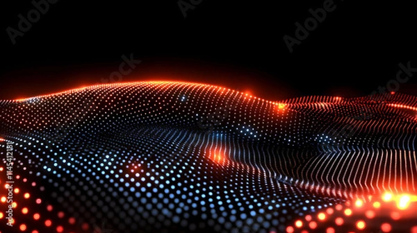 Fototapeta dazzling geometric mountain mesh backdrop