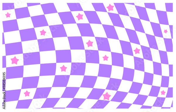 Fototapeta Wavy checkerboard background vector.
Checkerboard  pattern background.