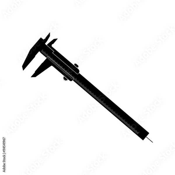 Obraz Calipers vector. Black icon on white background.