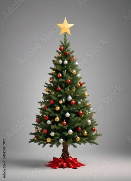 Obraz a christmas tree with a star