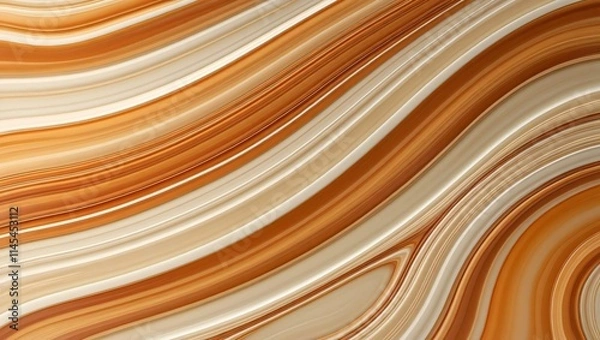 Fototapeta Abstract Wavy Brown and Beige Pattern