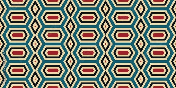 Fototapeta Abstract geometric pattern background, abstract seamless background, abstract background with vintage colors.