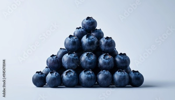 Obraz pyramid of blueberries isolated on white background