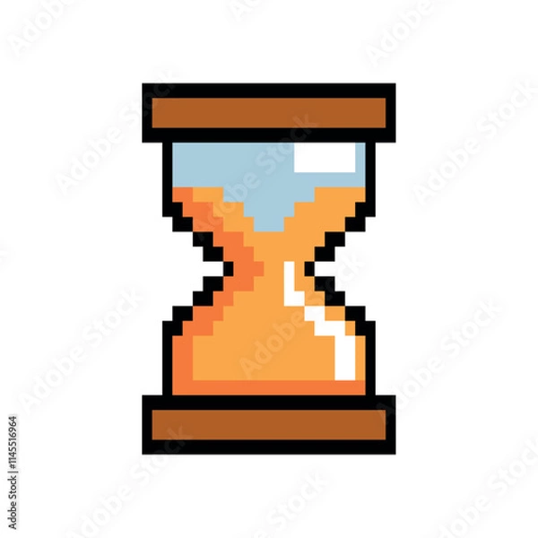 Obraz video game hourglass pixelated