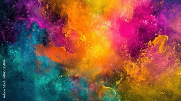 Fototapeta Colorful abstract paint spill effect. Creative colorful background