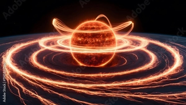 Fototapeta The Heliosphere: Visualizing the Sun’s Protective Bubble Across the Solar System