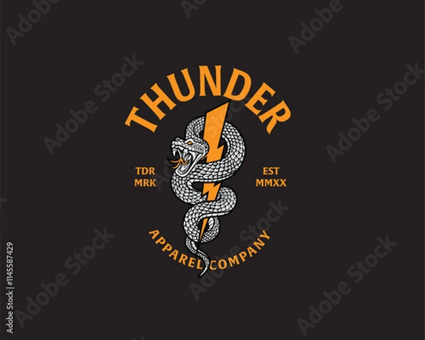 Obraz Snake thunder logo illustration
