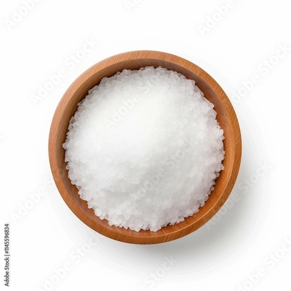 Obraz Epsom Salt, Isolated on white background, flat lay