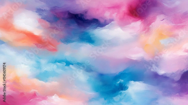 Fototapeta Dreamy Pastel Abstract Clouds with Soft Blended Colors