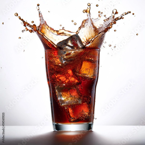 Fototapeta Generated image탄산음료, carbonated drink, 소다, soda, 콜라, cola, 사이다, cider, 탄산수, sparkling water, 과일맛 탄산음료, soda, 제로 칼로리 음료, zero calorie drink, 탄산 캔음료, canned soda, 플라스틱 병 음료, bottled soda, 레몬라임 음료, lemon