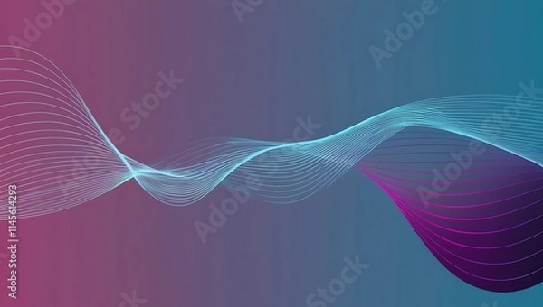 Fototapeta Abstract Digital Wave Network Background