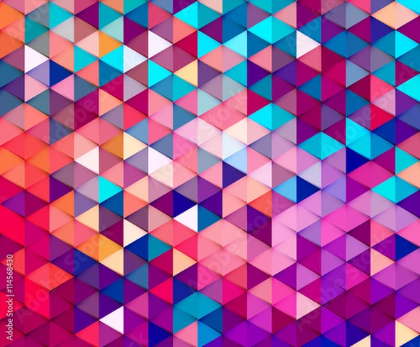 Fototapeta Abstract stylish geometric background with vibrant color tone
