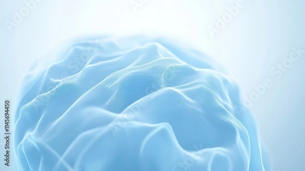 Fototapeta A blue object with a wavy surface