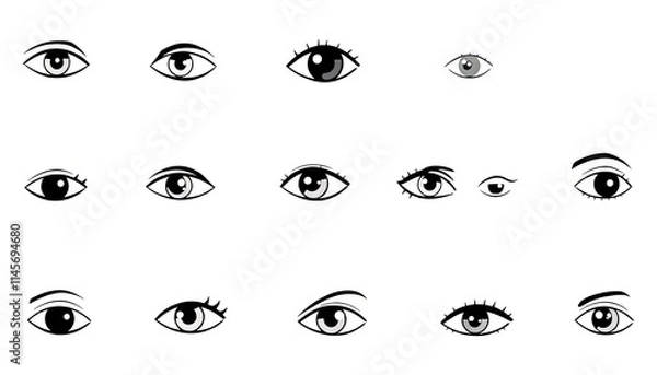 Obraz Eye Icons Set