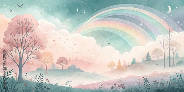 Obraz Abstract aurora, vibrant colors, dynamic streaks