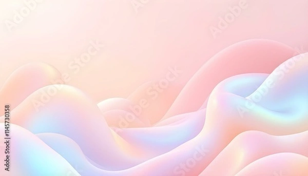 Fototapeta Dreamy pastel pink and blue clouds in a cute gradient sky, dreamy, pastel, pink, blue, clouds, in cute, gradient, sky, soft. Dreamy sky with pastel clouds soft lighting background fantasy abstract art