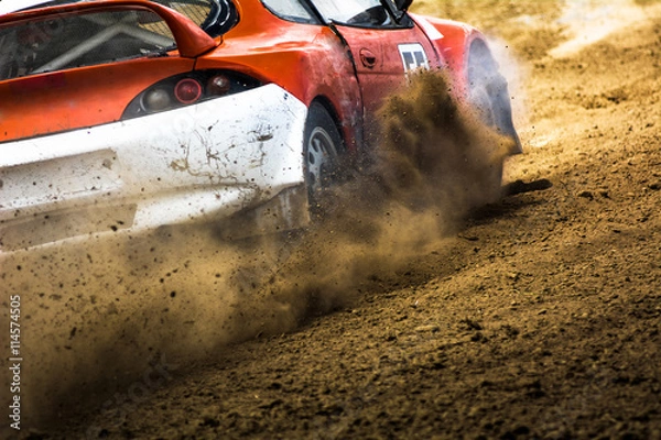 Fototapeta Samochody na autocrossie.