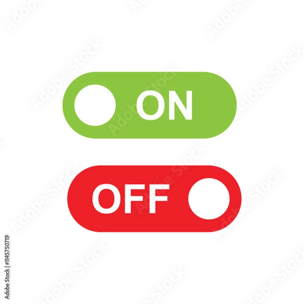 Fototapeta on off button icon vector