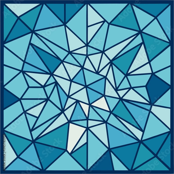 Fototapeta abstract geometric pattern modern mosaic with irregular glass pieces.