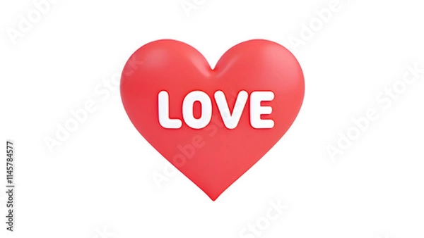 Obraz LOVE heart icon isolated on transparent background.