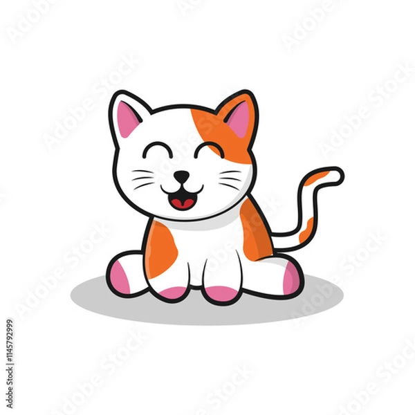 Obraz cat on a white background