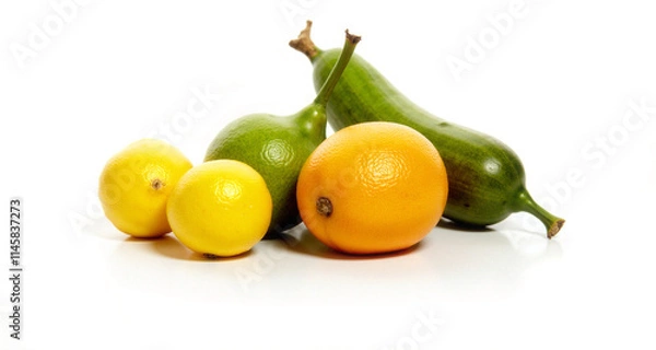Obraz Owoce na białym tle. 