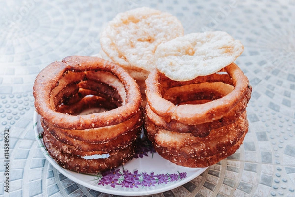 Obraz Sel Roti, Very Popular Nepali snacks, Sweet bread